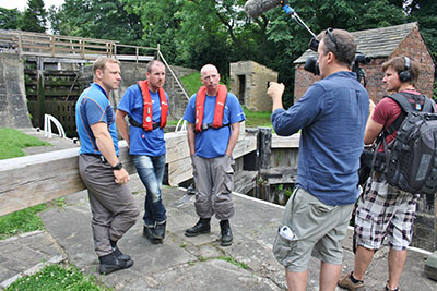 Filming for the BBC One Show and the Canal & River Trust