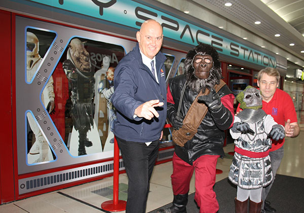 Karl Clawley has organised the pop-up Space Station with the help of ‘alien’ Garry Cullen